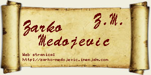 Žarko Medojević vizit kartica